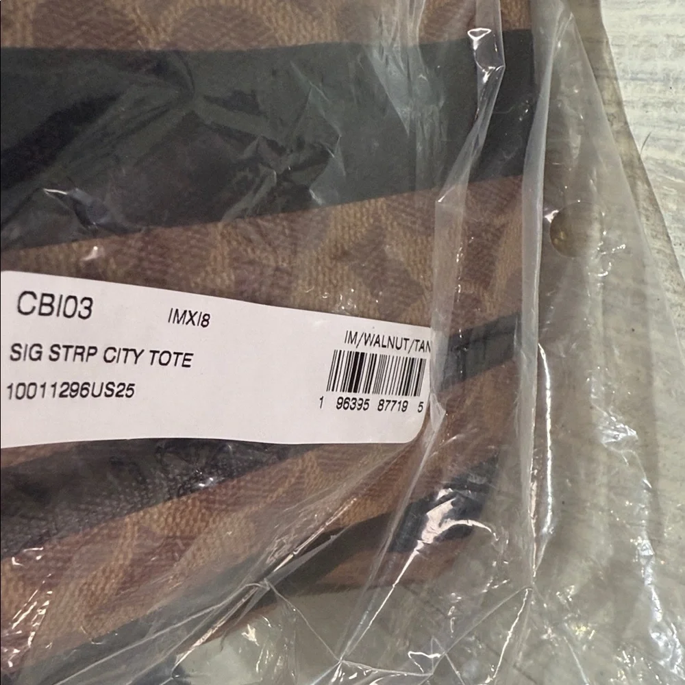 Coach Signature Stripe XLCity Tote